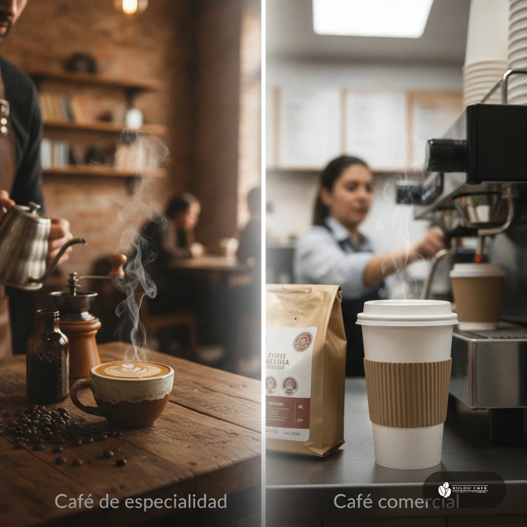 Café de especialidad vs comercial: tabla comparativa
