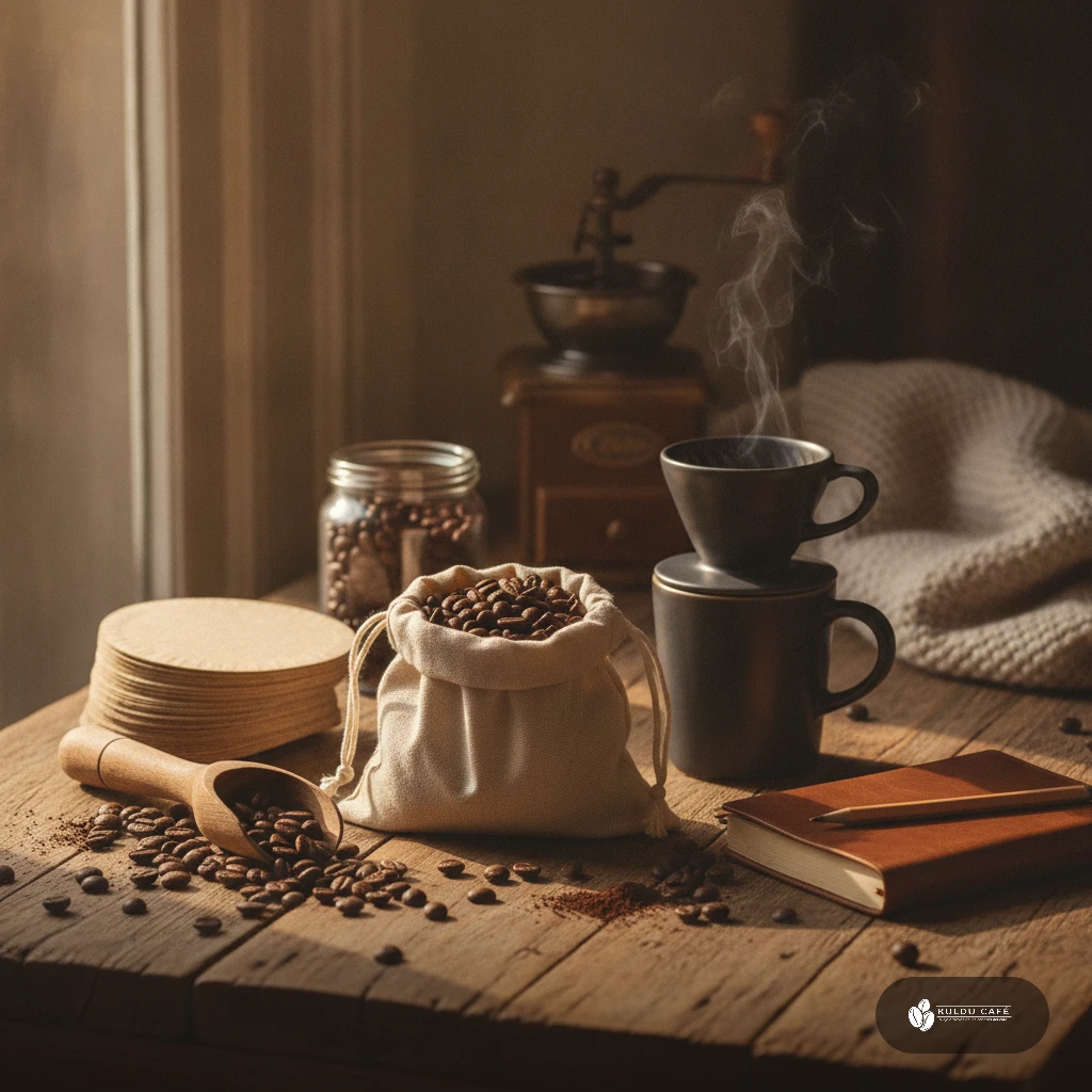 Materiales y pasos para armar el kit de café para regalo