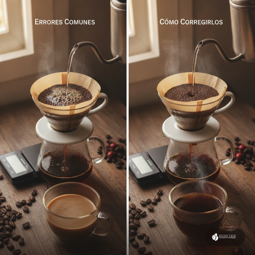 Errores comunes al preparar v60 pour over (y cómo corregirlos)