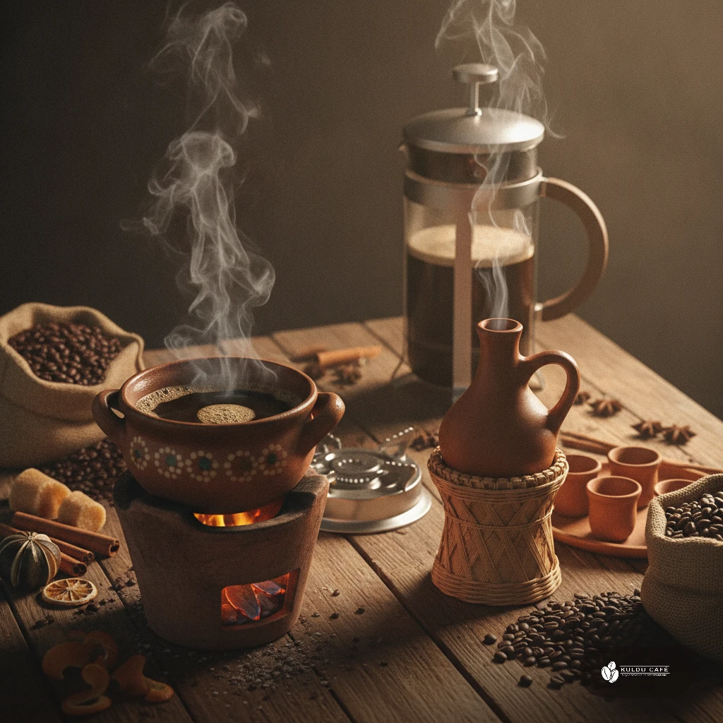 Variaciones tradicionales: café de olla, jebena etíope y más
